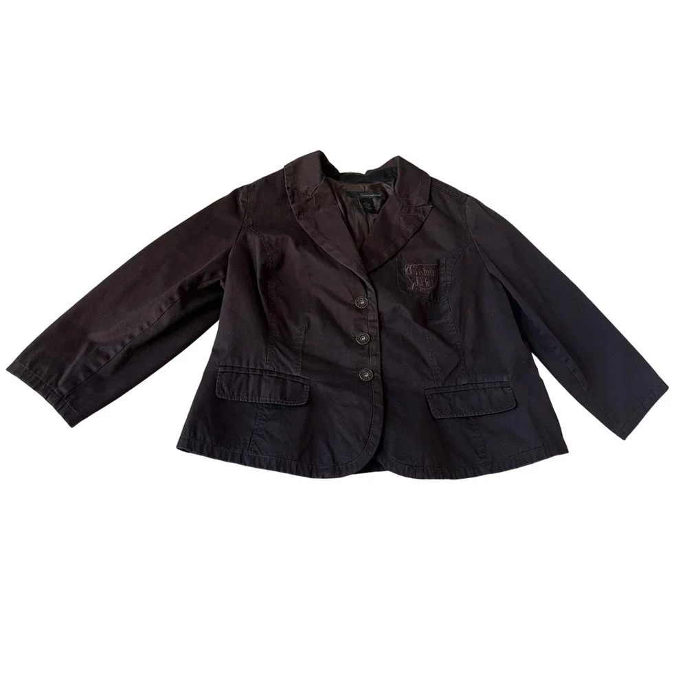 Calvin Klein Embroidered Preppy Y2K Blazer - Picture 6 of 9